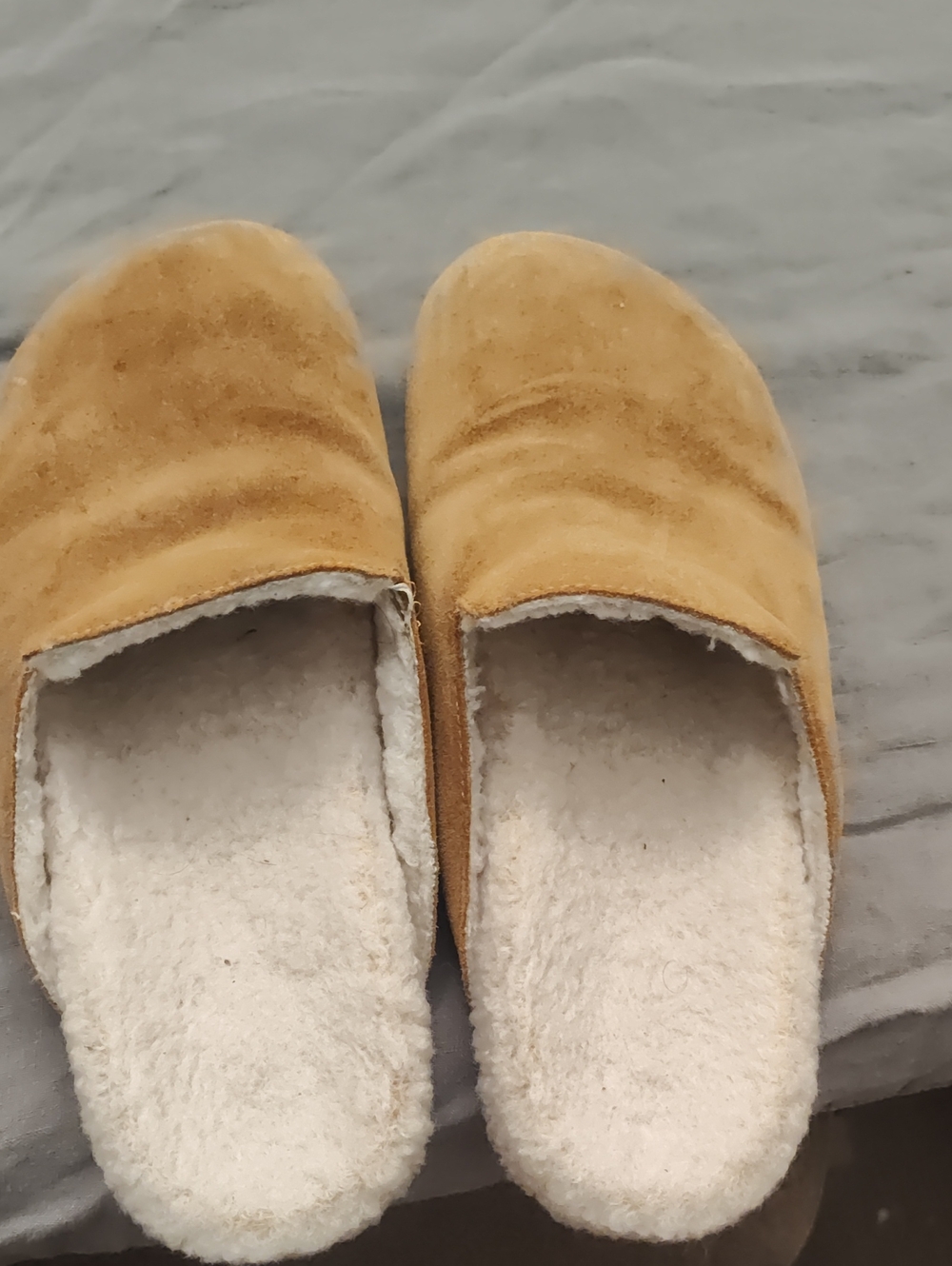 Jcrew Suede Cozy Slip-On Clog in Tan with Plush Lining Size 8